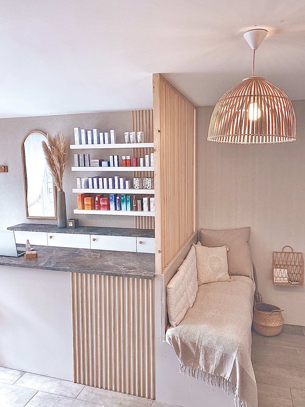 Intérieur de l'institut L'Espace Beauté à Valeyres-sous-Montagny